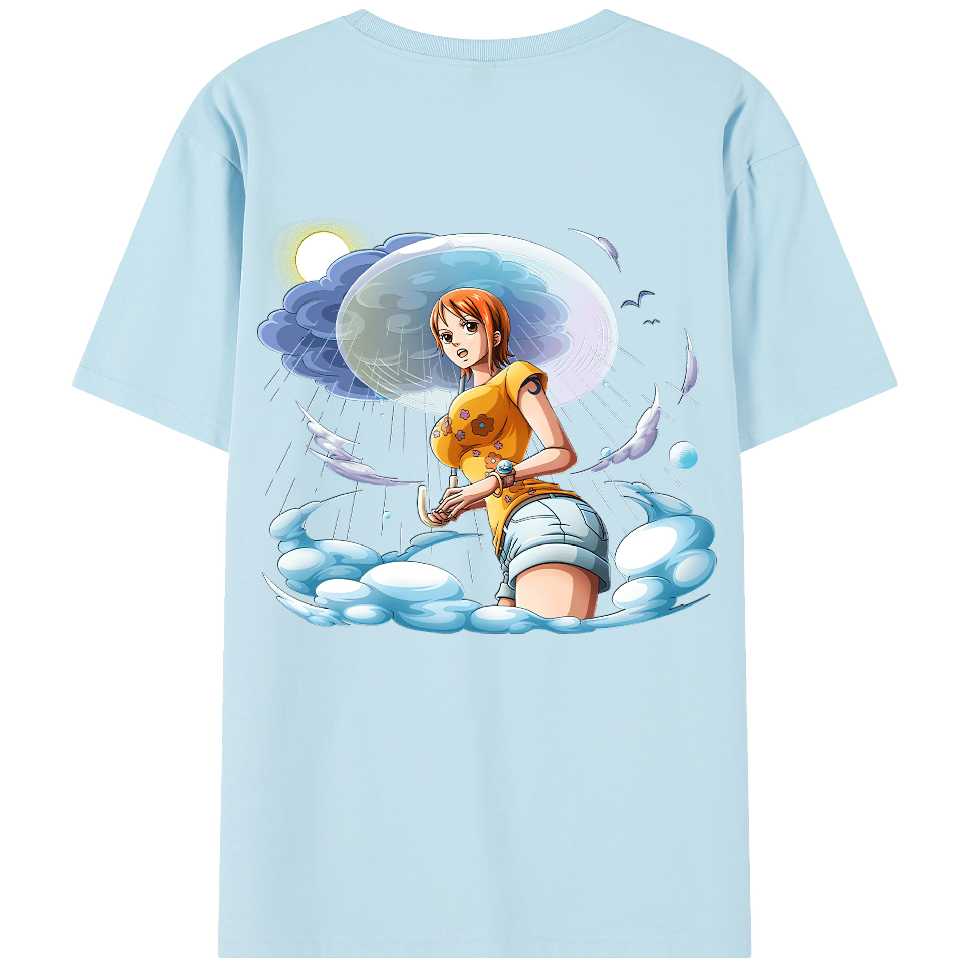 ワンピース ナミ ONE PIECE Nami 綿100％半袖Tシャツ（背面プリント）